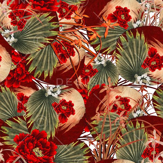 花卉印花华亿平台图片