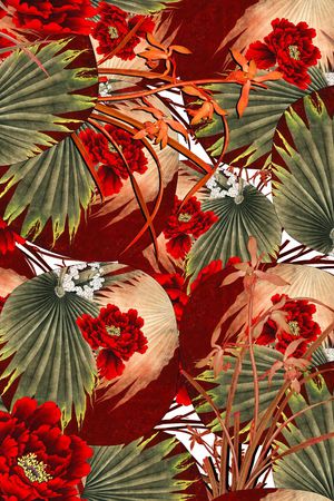 花卉印花华亿平台图片