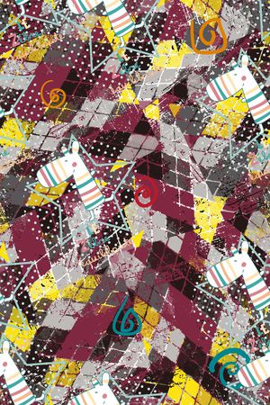 方格印花华亿平台图片