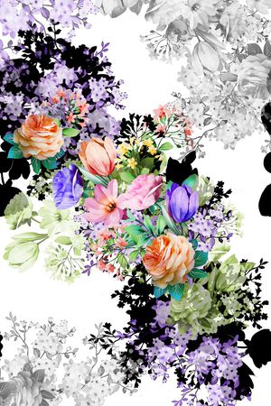 花卉印花华亿平台图片