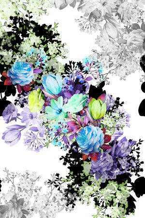 花卉印花华亿平台图片