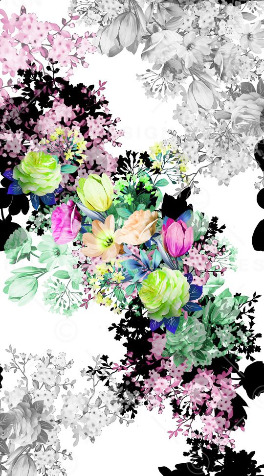 花卉印花华亿平台图片