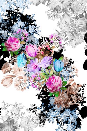 花卉印花华亿平台图片