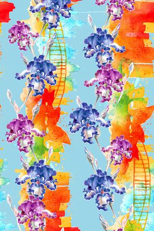 水彩印花华亿平台图片