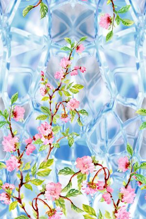 花卉印花华亿平台图片