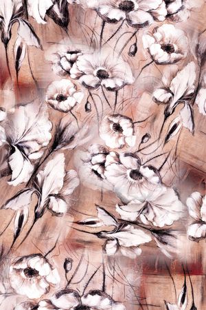 花卉印花华亿平台图片