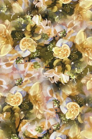 花卉印花华亿平台图片