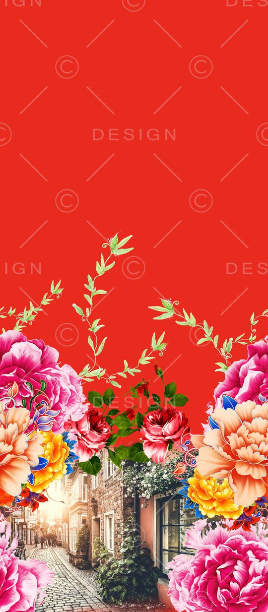 玫瑰花印花华亿平台图片