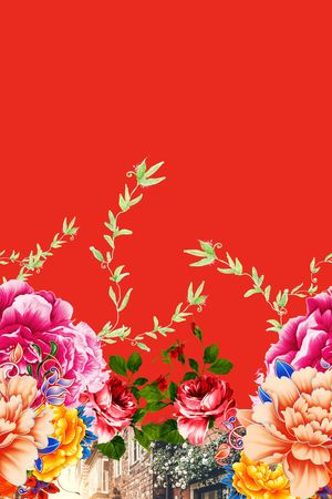 玫瑰花印花华亿平台图片