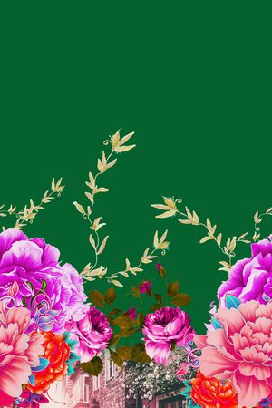 玫瑰花印花华亿平台图片