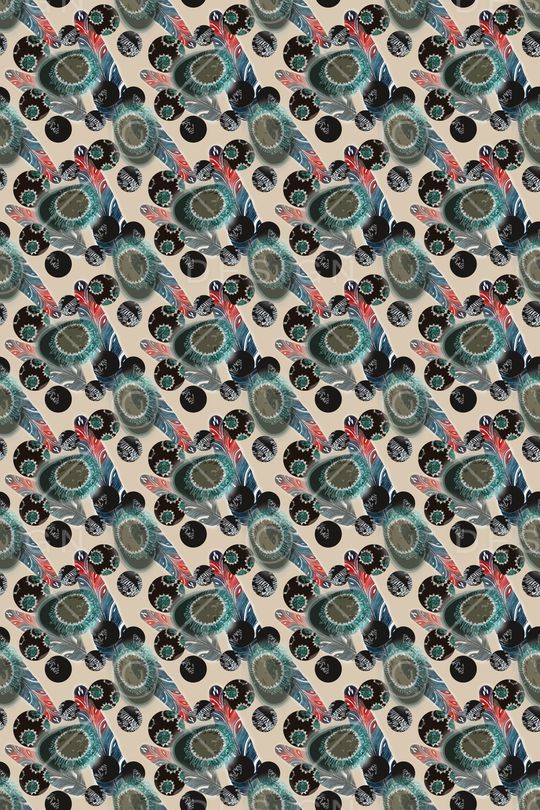 羽毛飘飘印花华亿平台图片