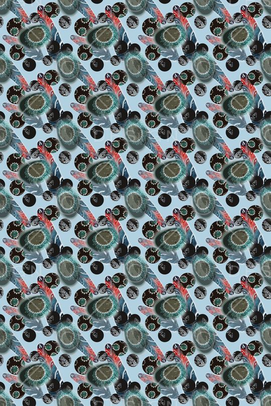 羽毛飘飘印花华亿平台图片