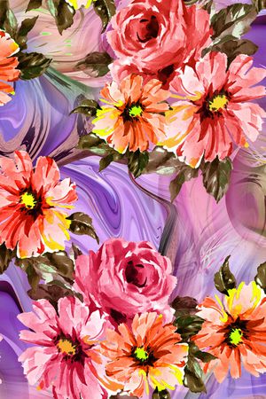 花朵印花华亿平台图片