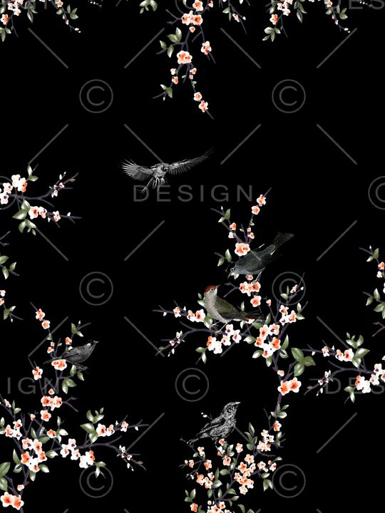 花卉印花华亿平台图片