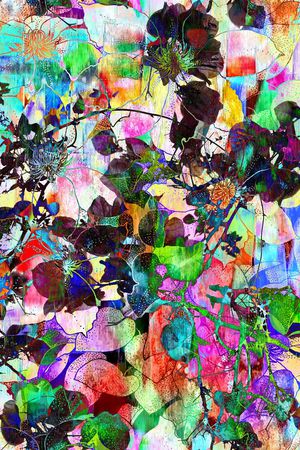 水彩肌理印花华亿平台图片