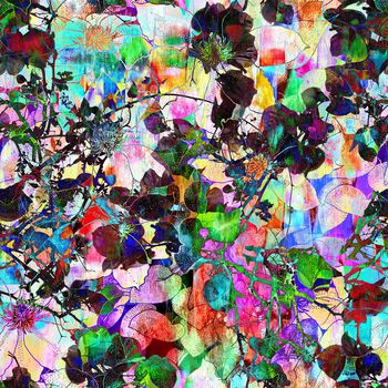 水彩肌理印花华亿平台图片