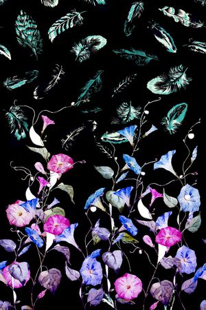 羽毛印花华亿平台图片