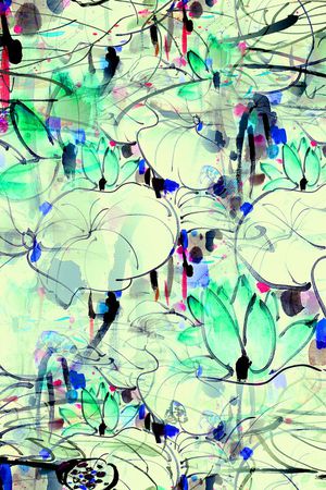 荷花印花华亿平台图片