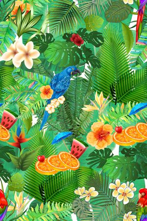 天堂鸟花印花华亿平台图片