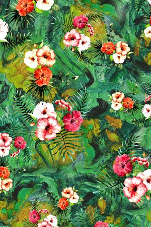 花卉印花华亿平台图片