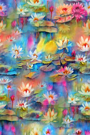 水彩印花华亿平台图片