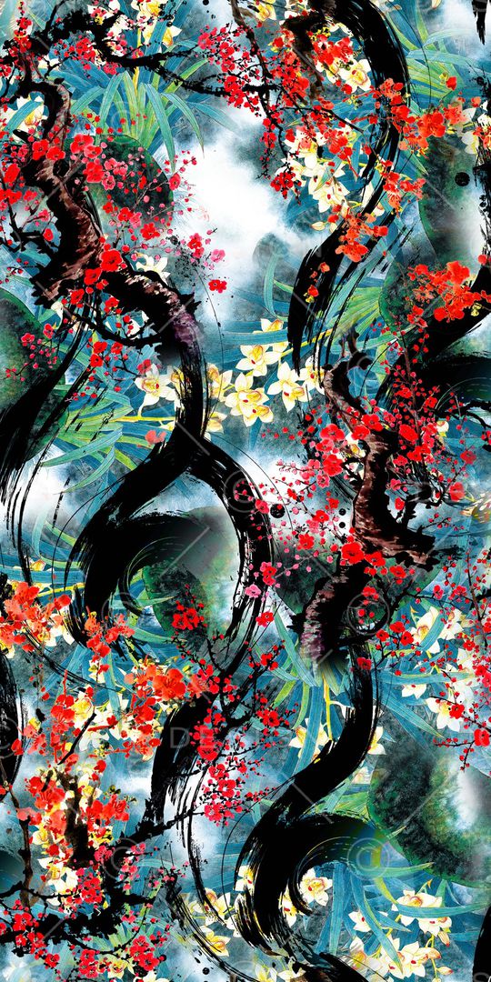 花卉印花华亿平台图片