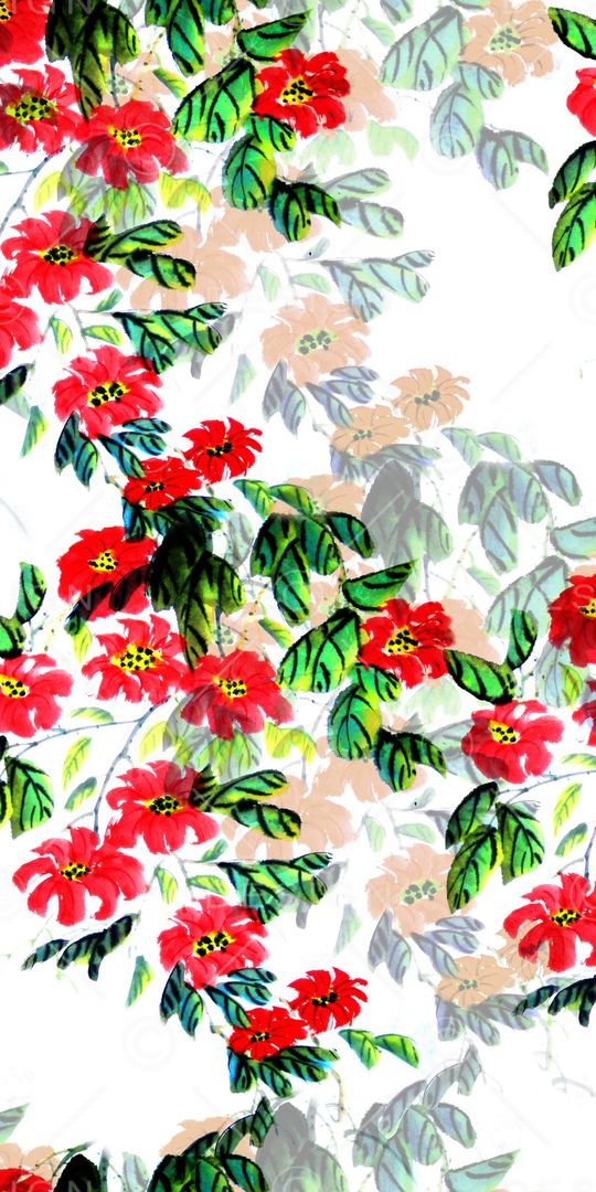 花卉印花华亿平台图片