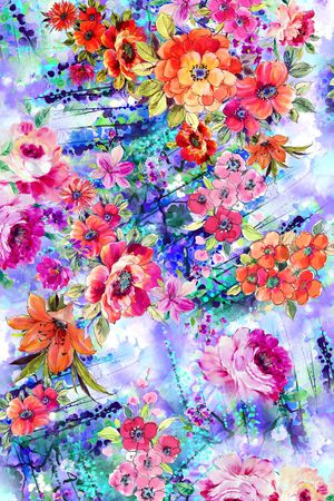 花卉印花华亿平台图片