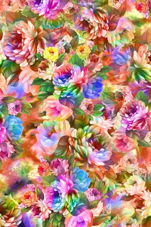 花卉印花华亿平台图片