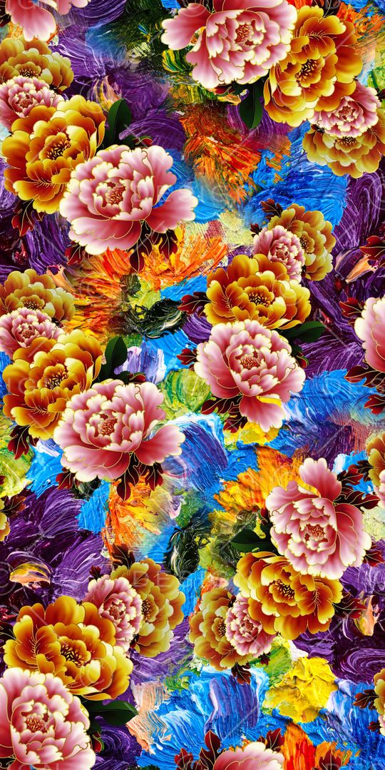 花卉印花华亿平台图片