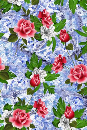 玫瑰印花华亿平台图片