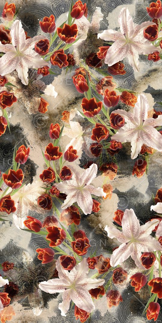 花卉印花华亿平台图片