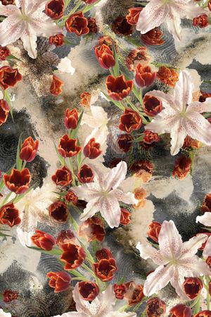 花卉印花华亿平台图片