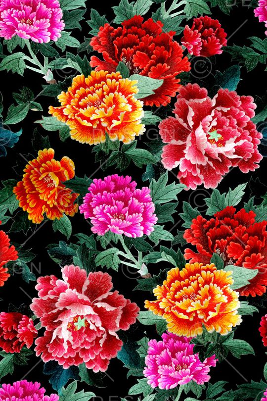 中国风印花华亿平台图片