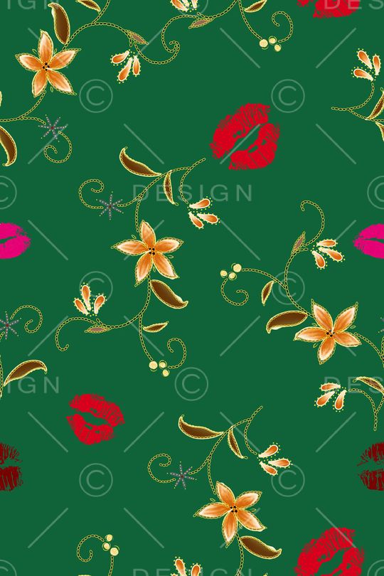 嘴唇印花华亿平台图片