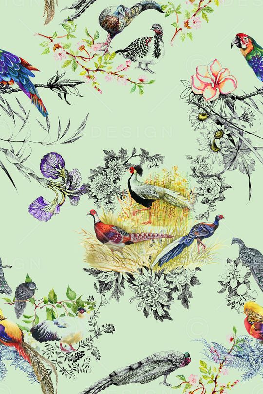 水墨印花华亿平台图片