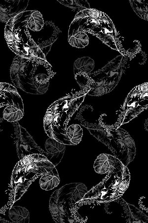 抽象羽毛印花华亿平台图片