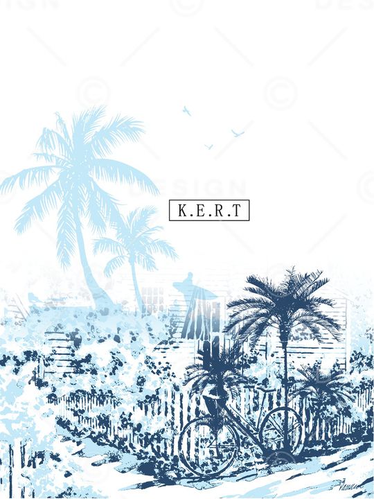 热带风情印花华亿平台图片