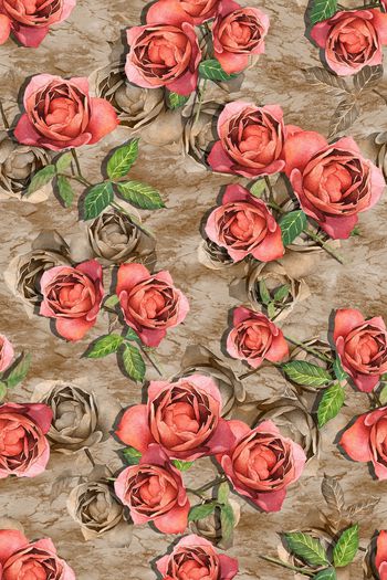 819442-立体玫瑰岩石底