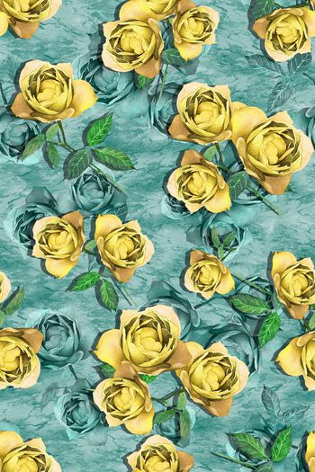 819446-立体玫瑰岩石底黄