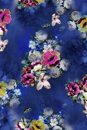 花卉印花华亿平台图片