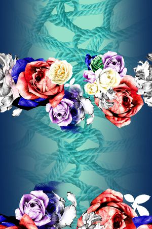 花卉印花华亿平台图片