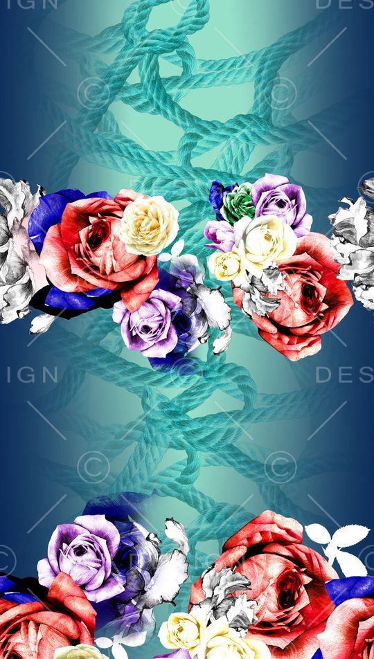 花卉印花华亿平台图片