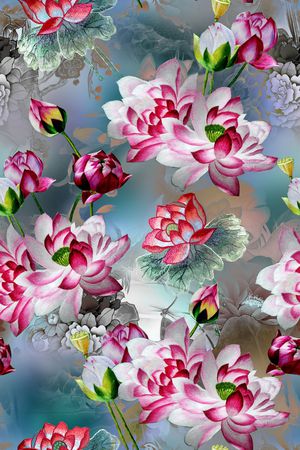 中国风印花华亿平台图片