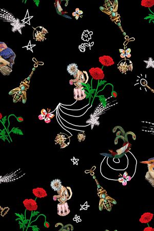 刺绣印花华亿平台图片