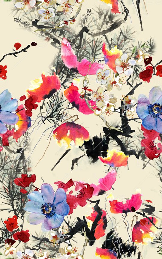 中国风印花华亿平台图片