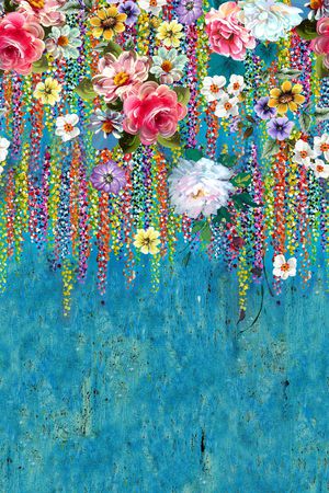 花卉印花华亿平台图片