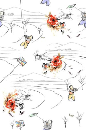 风筝印花华亿平台图片