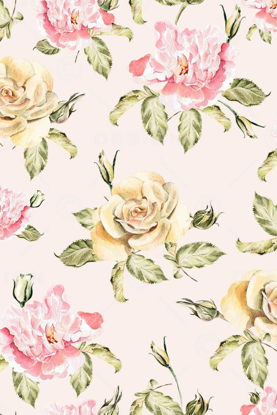 水彩肌理花卉印花华亿平台图片