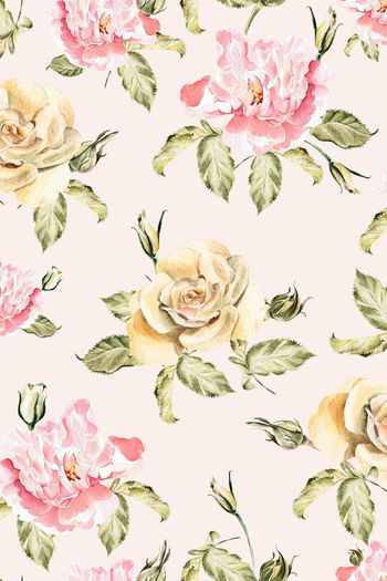 水彩肌理花卉印花华亿平台图片